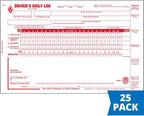 Driver Daily Log Book 25-pk. with Detailed Driver Vehicle Inspection Report & Simplified Recap - Book Format with 31 Sets, 2-Ply with Carbon, 8.5" x 5.5", J. J. Keller & Associates, Inc.