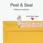 Quality Park Bubble Mailers, 4 x 8 Shipping Envelopes, Self-Seal, Small Kraft Padded Envelopes, Redi-Strip Peel Off Closure, 50 Per Box (QUA85928)