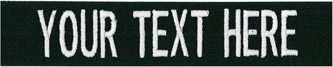 Custom Uniform Name Tapes Solid Colors. Hunter Green Fabric, 5 Inch Hook Fastener (Uniform Ready Fastener)