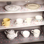 Cherry Blossom Shelf Liner - Non-Adhesive Drawer & Cabinet Liner, Non-Slip Waterproof Kitchen Shelf Paper,Pink Decorative Floral Refrigerator Liner, Easy to Cut & Clean