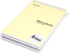 Mintra Office Steno Book - (Pastel Colors, 4 Pads/Pack, Graph Ruled) - 6inx9in, 70 Sheets, Notebook for writing notes in school, university, college, work, office