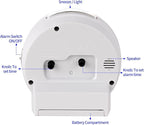 Tinload 4.3" No Ticking Analog Alarm Clock,Silent Readable for Seniors,Easy to Set,Gradual Rise Alarm,Big Numbers,On/Off Switch on Side,Gentle Wake,Snooze,Lighted on Demand,Battery Operated,White