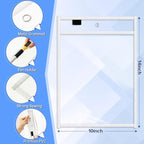Seajan 120 Pcs Clear Dry Erase Pockets Plastic Sleeves for Paper 14 x 10 Inch Reusable Job Holder Shop Ticket Holders Order Pockets Organizer Teacher Supplies for Classroom (White)