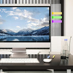 OSALADI 2pcs Clear Acrylic Computer Monitor Memo Boards Left Right Side Panel Note Holders with Adhesive Backing Reusable Desktop Organizer for Office Home School Space-Saving Screen