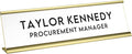 Custom Engraved Desk Plate | Personalized with your Name and Title | Perfect Decor for Office, Business, or Home | Multiple Font and Color Options | 2x8" or 2x10" (White w/Black Letters, 2x8")