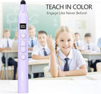 Norwii N21 Bluetooth Presentation Clicker with Telescopic Teaching Pointer, Presentation Remote with Retractable Stick for PowerPiont, Wireless Presenter, Slide Advancer - Purple