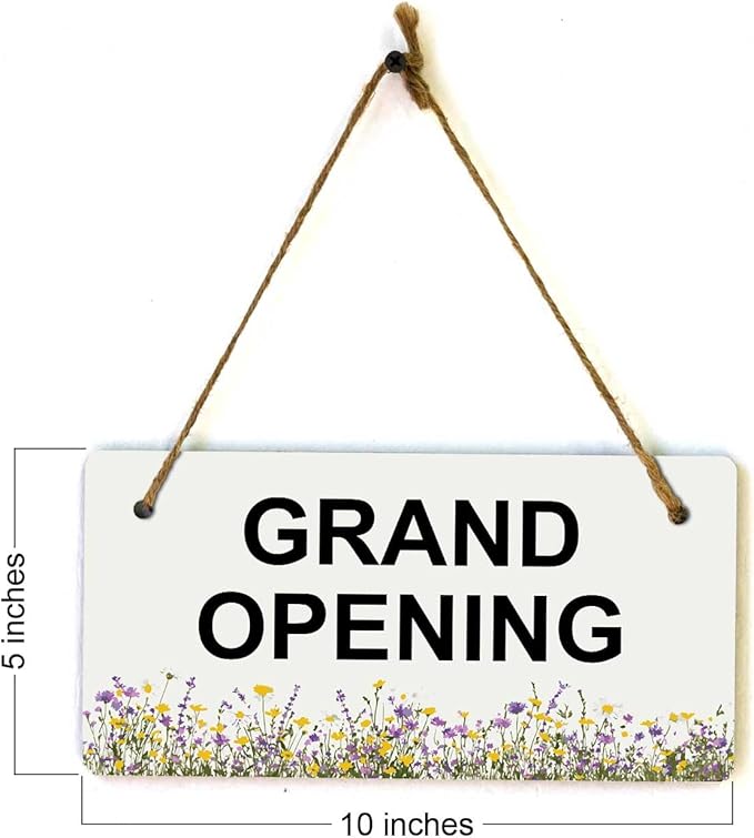 Signs ByLITA Wildflower Meadow Personalized Hanging Wall or Door Sign (5 x 10") | Custom Signage for Your Home & Business