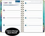 HARDCOVER 2026 Planner, 5.5"x8": 14 Months (November 2025 - December 2026), Daily Weekly Monthly Planner, Yearly Agenda, Bookmark, Pocket Folder and Sticky Note Set (Orchid)