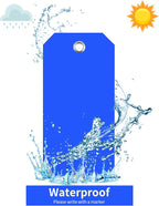 500 Plastic Shipping Tags with Wire - Waterproof Heavy Duty Labels with String Wires - Colorful, 4 3/4 x 2 3/8