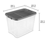 Sterilite 12-Pack Modular Stacker Box, Durable Clear Plastic Storage Bins with Latching Lids, 108 Quart - Stackable Organizing Container Boxes for Closet, Bathroom, and Office