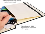 Simply Genius Notebooks - A5, Black, 4-Pack, Hardcover - Dotted Grid Journal for Work & School