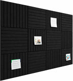 Baysola Large Cork Boards for Walls – 48 x 36 Self Adhesive Felt Wall Tiles, Ideal for Office Black Bulletin Board, Easy to Install Pin Board Photo Board Dart Board Wall Protectors