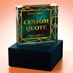 Personalized Gifts, Custom Quote Block Letter Board,Crystal-Clear Acrylic With Gift Box,17 Styles, Holiday and Christmas Gift for Mom, Dad, Girlfriend, Him or Her, Husband, Wife (4"x4, Affluent)