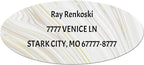 Made in USA Custom Return Address Stickers Labels Customized Mailing Label for Envelopes, Personalized Self Adhesive Flat Sheet Oval Labels