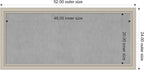 Amanti Art Silver Framed Magnetic Board 24x52 Oversize Vision Board for use with Magnets, 100% Metal Sheet to Display Items as Office Decor or for Home Organization in mudroom, Kitchen or Kids Room