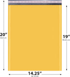 Kraft 14.25x20 Extra Large Bubble Mailers #7 | Self Seal Padded Envelopes | Air Lined Cushioned Yellow Bubble Mailer | Usable Size 14.25x19 | 100 Pack Bulk | Lightweight shipping Bags | Made in USA