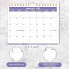 2026 Calendar- Wall Calendar 2026 Runs from January 2026 to June 2027-18 Months Calendar with Thick Paper for Planning and Organizing for Home or Office, 8.5 x 11 Inches, Purple