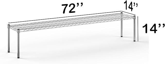 Regal Altair 14''W x 72''L x 14''H Chrome Plated Wire Dunnage Rack | Off The Floor Storage
