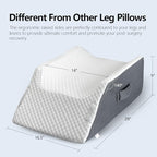 BlissfulNest Leg Elevation Pillow Leg Wedge Pillow for Legs/Knee/Ankle Post Surgery Leg Elevating Pillow for After Surgery Recovery Wider Longer Memory Foam Cooling Fabric