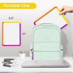 VUSIGN Small White Board Dry Erase, 8.5''x11'' Magnetic Dry Erase Board, Mini Whiteboard with Markers for Students, Fridge, Wall, Locker, Colorful Frame