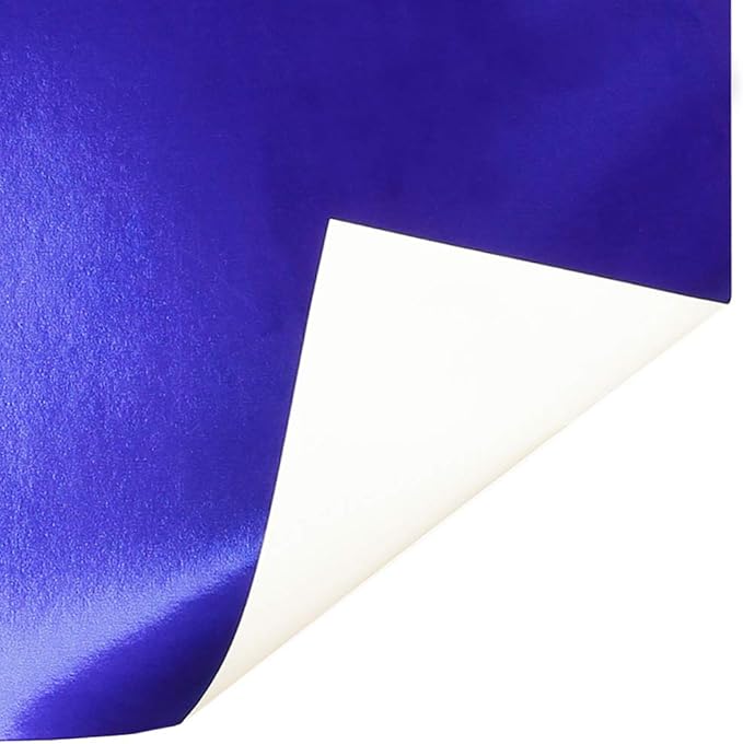 Hygloss Metallic Cardstock Sheets – 25 Shiny Dark Blue Sheets, 8.5” x 11” - Sturdy 10 pt. – Metallic Foil Board Paper for Crafts, Scrapbooking, Posters & Decorations