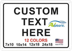 Custom Signs Outdoor Metal for Home Office Business, Personalized, Door, Porch, Delivery, Man Cave, Shop, Garage, Street. For Outside or Inside Use. Our Metal Signs Are UV Printed Solid Aluminum 10x7 inches