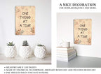 One Thing at A Time Iron 20X30 cm Retro Look Decoration Crafts Sign for Home Kitchen Bathroom Farm Garden Garage Inspirational Quotes Wall Decor