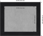 Amanti Art Black Framed Magnetic Board 21x25 Small Vision Board for use with Magnets, 100% Metal Sheet to Display Items as Office Decor or for Home Organization in mudroom, Kitchen or Kids Room