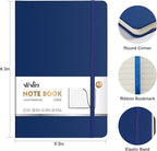 ViVin Lined Journal Notebooks for Work, 192 Pages, Medium 5.5 x 8.3 inch, College Ruled, A5 Hardcover Journaling Notebooks for Writing，1 Pack