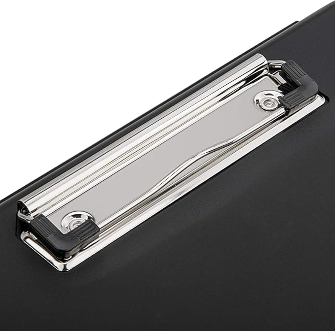 ZCZN Plastic A4 Form Storage Box Case, Clipboard Case, Bulk clipboard Set Suitable for School, Utility, Industrial Office, Medical Personnel, Black, 12 Pack