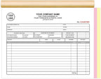 Custom Invoice Book with Logo 50 Set Personalized Receipt Books Customized Invoices for Small Business 3 - Parts Carbonless Duplicate Invoice Forms NCR Books