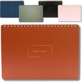 Merely Home | Durable & Sleek | Undated Daily and Weekly Planner | 8.25" x 11.75" | To Do List Notebook for Work | Simple Design | Multiple Layouts | Planner and Notebook in One (Rust, Weekly Planner - Landscape)
