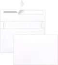 Silunkia White Blank Flat Cards and Envelopes 4 x 6 Heavyweight Single Panel Cardstock and A4 Envelopes Printable Self Seal 20 Packs for DIY Wedding Invitations, Birthday, Thank You Cards, Graduations