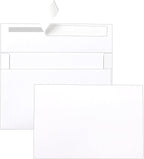 Silunkia White Blank Flat Cards and Envelopes 4 x 6 Heavyweight Single Panel Cardstock and A4 Envelopes Printable Self Seal 20 Packs for DIY Wedding Invitations, Birthday, Thank You Cards, Graduations