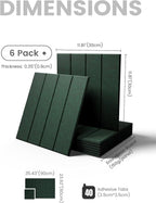 Fluxynara Large Felt Bulletin Board 36"x24" Cork Board Alternative - 6 Pack with 40 Safe Removable Adhesive Tabs, Cork Boards for Walls Cork Board for Home Office Classroom Pin Board- Pine Green
