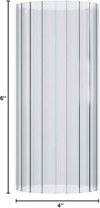Sunwo Glass Shade Straight Cylinder Glass Lamp Shade Replacement with Multiple Effects (Stripe Straight Cylinder)