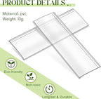 72 Pieces Clear Plastic Adhesive Shelf Tag & Price Label Holders for Supermarket, School, Library, Mailbox & Storage Bins(4 x 1 Inch)