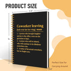 Mhfpl Coworker Leaving Funny Black Golden Spiral 160 pAGES Notebook, Coworker Leaving Job Notebook Gifts, New Start Gifts for Colleagues Staff Employee, Goodbye Gifts for Teammates Office Worker