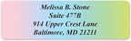 Cascading Rainbow Personalized Return Address Labels Without Dispenser - Roll of 250 Custom Stickers