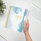 2026-2027 Planner - 18 Months Weekly & Monthly Planner from January 2026 - June 2027, Planners 2026-2027 with Elastic Closure, Inner Pocket, 8.5" x 11", Blue WaterColor