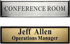 SINKAA Personalized Name Plate for Door or Wall, 2 x 8 inch Custom Office Aluminum Door Name Plates with Two Lines Custom Text, Office Gifts for Coworkers Boss Teacher, Employee Appreciation Gifts