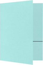 9 x 12 Presentation Folders in 100 lb. Seafoam with 2 Pockets, Holder for Standard 8 1/2 x 11 Paper, Professional Documents, Brochures, School Reports, 100 Pack (Blue)
