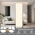 Room Divider(1 Panel-22in) Wall Divider for Room Separation, Portable Privacy Screens W/Wheels, Metal Frame Freestanding Room Separators 5.6FT Room Partitions and Dividers