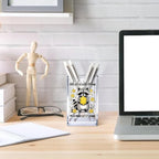 Vgrti This Little Light Of Mine I'm Gonna Let It Shine Acrylic Cosmetic Pencil Pen Holder Cup, Funny Raccoon Lemon Pen Holder Cup, Raccoon Lover Gifts, Mental Health Gifts for Women Colleague Teacher