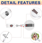 Custom Retractable ID Badge Holder Clip, Personalized Badge Reel with Logo Photo Text for Office Worker, Medical MD RN, Nurse, Doctor, Teacher, Student,Round 1.26 inch,1,2,10,50 Bluk