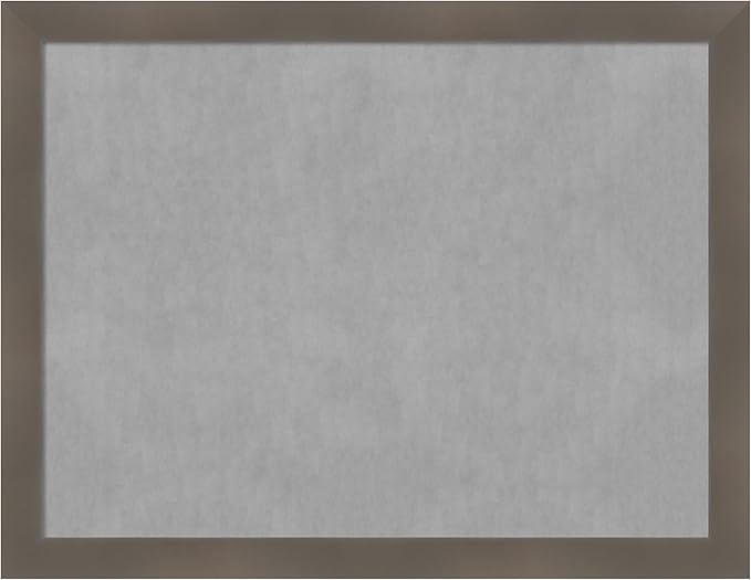 Amanti Art Grey Framed Magnetic Board 20x26 Medium Vision Board for use with Magnets, 100% Metal Sheet to Display Items as Office Decor or for Home Organization in mudroom, Kitchen or Kids Room