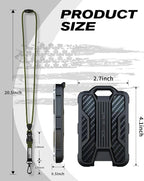 LIUGX Badge Holder with Heavy Duty Breakaway Lanyard, Carbon Fiber-Texture, Durable ID Card Holder (Holds 6 Cards) with Quick Release Detachable Buckle, Metal Clip, American Flag