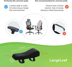 LargeLeaf Ergonomic Office & Gaming Chair with Memory Foam Armrest Pads 2-Piece Set