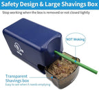 AFMAT Electric Pencil Sharpener, Heavy Duty Colored Pencil Sharpeners for Classroom, Home, UL Listed Pencil Sharpener for 6.5-8mm No.2/Colored Pencils, 10000+ Sharpenings, Blue PS28