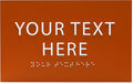 ADA CENTRAL SIGNS - 6" X4" Personalized Custom Sign- Tactile Graphics Grade 2 Braille Text | ADA Compliant Wall Mount Plastic Signs For Schools, Offices, Businesses, Apartments & Restaurants